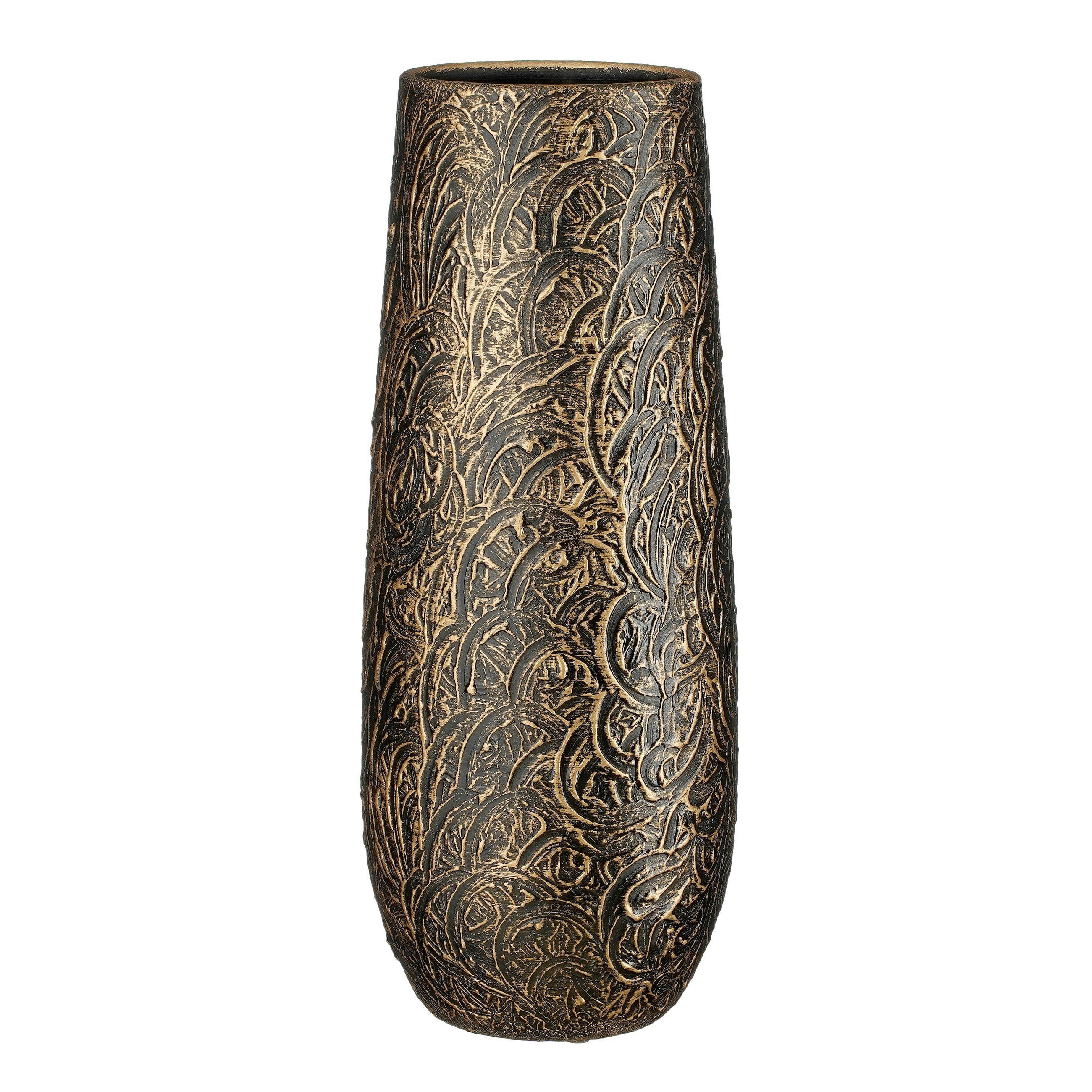 UKRASNA VAZA     keramika  - zlatna, Osnovno, keramika (21.5/21.5/55cm)