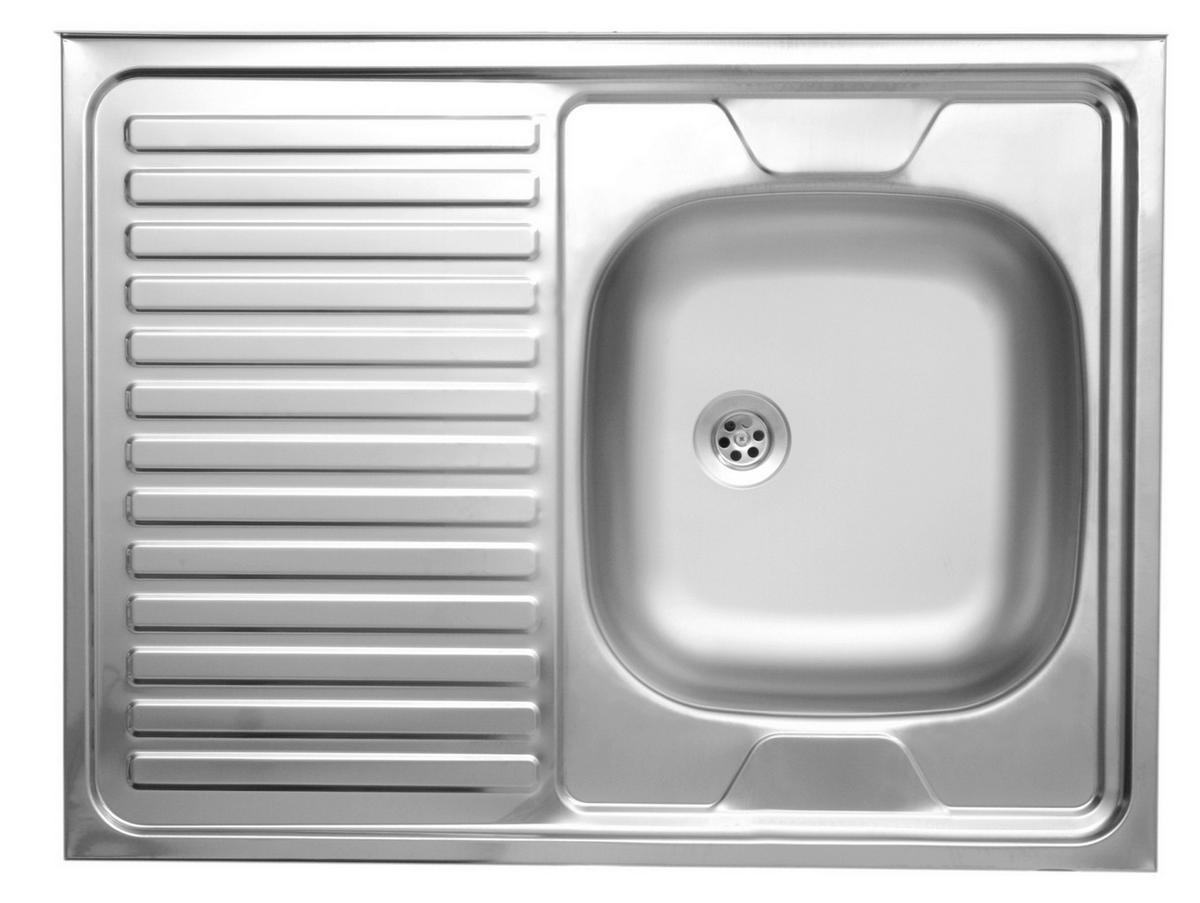 Teleteős mosogatótálca - nemesacélszínű, fém (80/60/14cm)