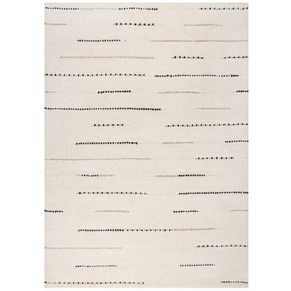 HANDWEBTEPPICH 200/290 cm DOTTIE LINEAR Schwarz, Weiß  - Schwarz/Weiß, KONVENTIONELL, Textil (200/290cm) - Xora
