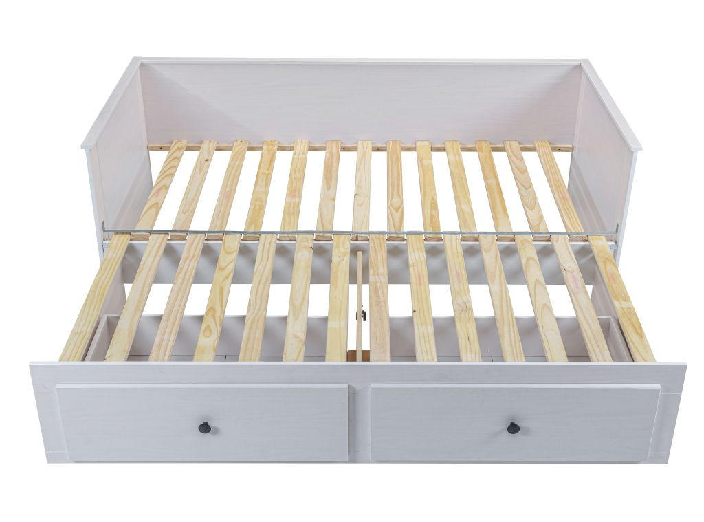 KREVET NA IZVLAČENJE   bijela  - bijela/prirodne boje, Basics, drvo/plastika (206/75,3/96cm) - Carryhome