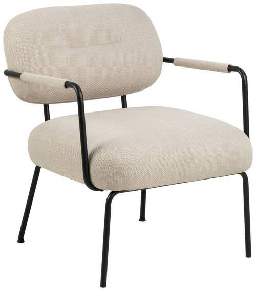 ARMLEHNSTUHL  in Webstoff  - Beige/Schwarz, Trend, Textil/Metall (66/79,5/72cm)