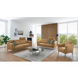 2-SITZER-SOFA  in Echtleder Honig   - Eichefarben/Beige, Natur, Leder/Holz (182/86/87cm) - Valnatura