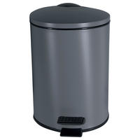 TRETEIMER 3 l  Metall  - Schwarz/Grau, KONVENTIONELL, Kunststoff/Metall (16,80/16,80/22,80cm) - Spirella