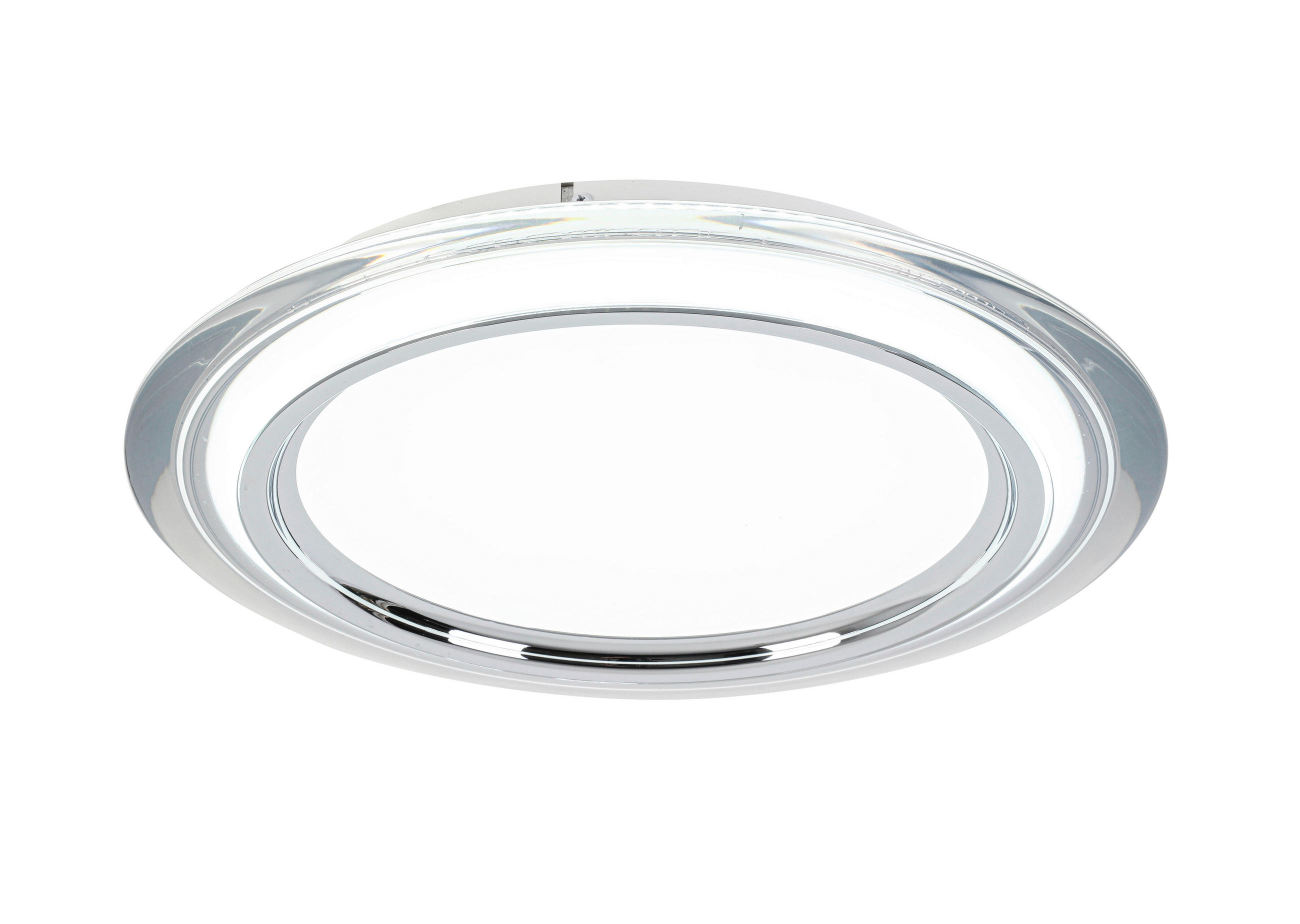 STROPNÍ LED SVÍTIDLO, 45/6 cm  - šedá/bílá, Design, kov/plast (45/6cm) - Novel