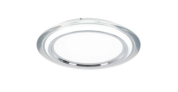 LED-DECKENLEUCHTE Macon 45/6 cm  - Chromfarben/Transparent, Design, Kunststoff/Metall (45/6cm) - Novel