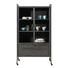 VITRINE Schwarz - Schwarz, Design, Glas/Metall (105/183,5/40,2cm) - Ambia Home