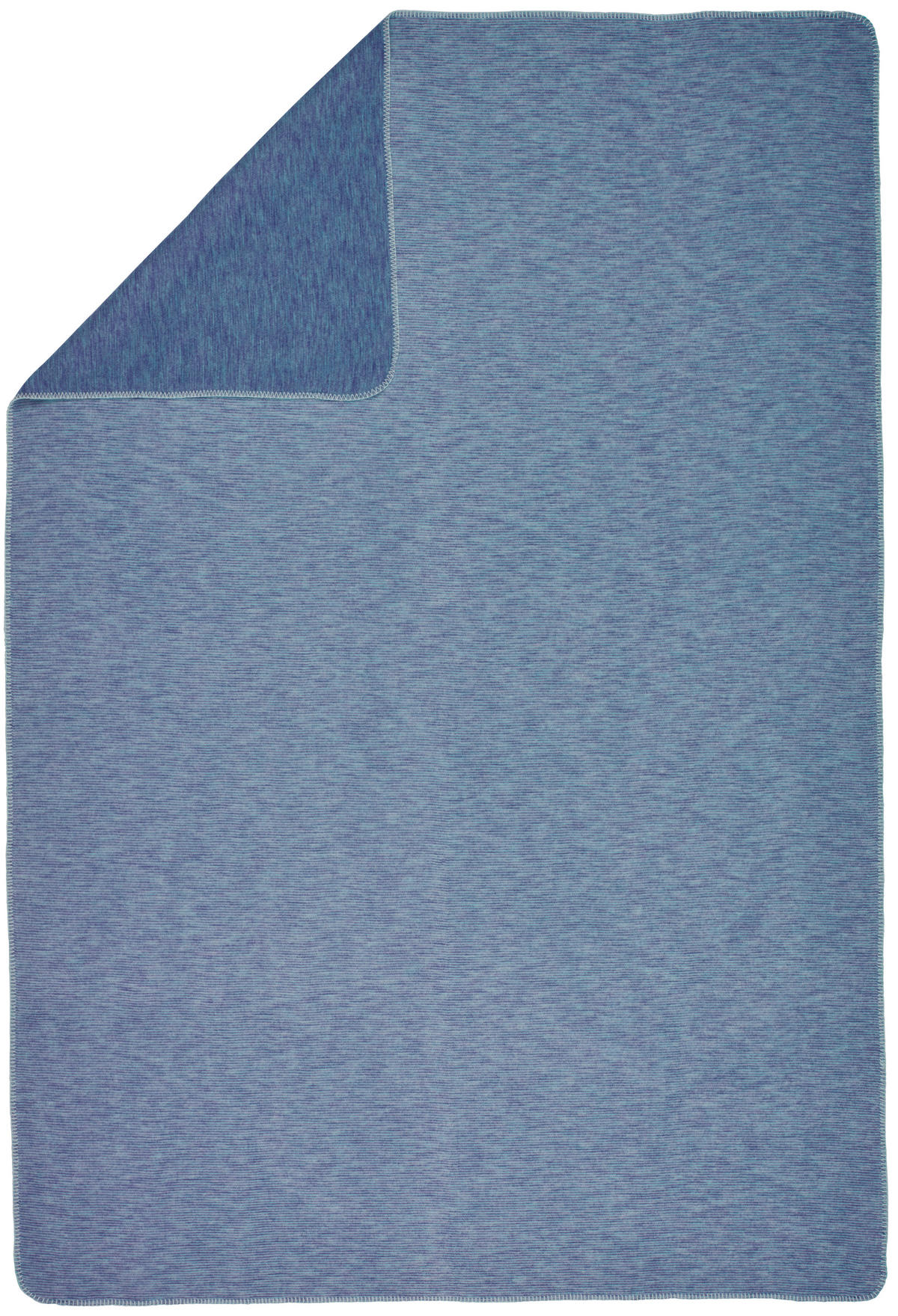 PLAID LEELA 140/200 cm  - Dunkelblau, Natur, Textil (140/200cm) - Bio:Vio