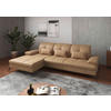 ECKSOFA in Echtleder Cappuccino  185/279 cm  - Schwarz/Cappuccino, KONVENTIONELL, Leder/Metall (185/279cm) - Sit & More