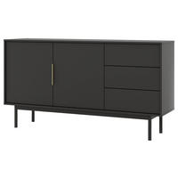 SIDEBOARD Viva  in 154/82/39 cm  - Goldfarben/Schwarz, Design, Holzwerkstoff/Metall (154/82/39cm) - Xora