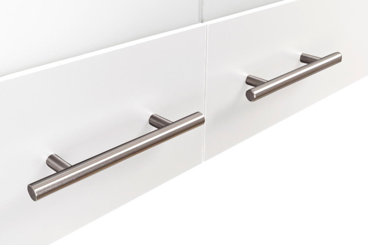 VÄGGSKÅP 100/56,1/34,6 cm  i ekfärgad, vit  - vit/silver, Basics, metall/trämaterial (100/56,1/34,6cm) - Respekta