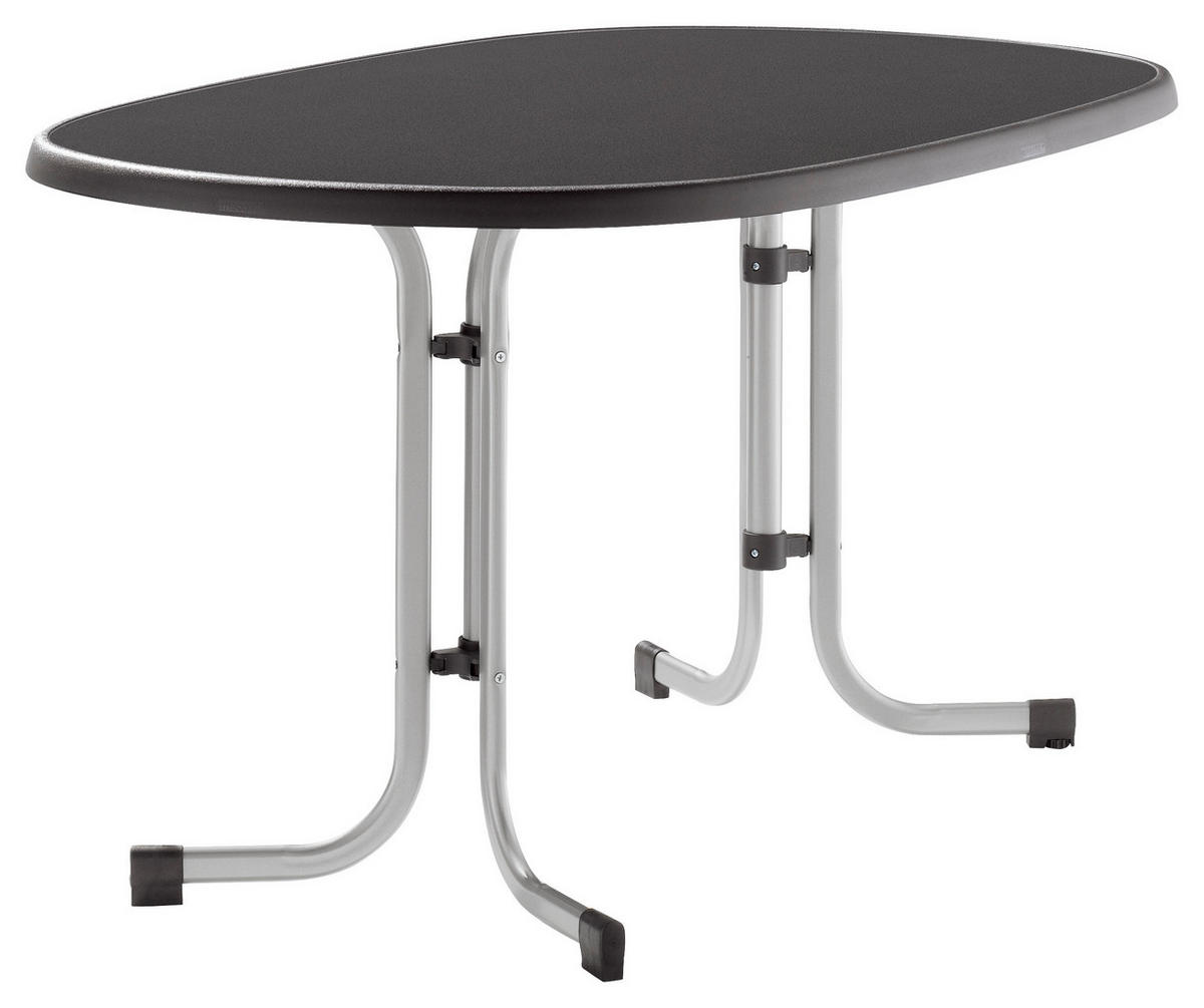 GARTENKLAPPTISCH 140/90/72 cm  - Anthrazit/Graphitfarben, Basics, Kunststoff/Metall (140/90/72cm) - Sieger