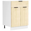 BÄNKSKÅP 60/82/46 cm  i vit, honungsek  - honungsek/vit, Trend, trämaterial/plast (60/82/46cm) - MID.YOU
