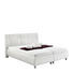 POLSTERBETT Lederlook 180/200 cm - Alufarben/Weiß, Design, Holz/Textil (180/200cm) - Carryhome