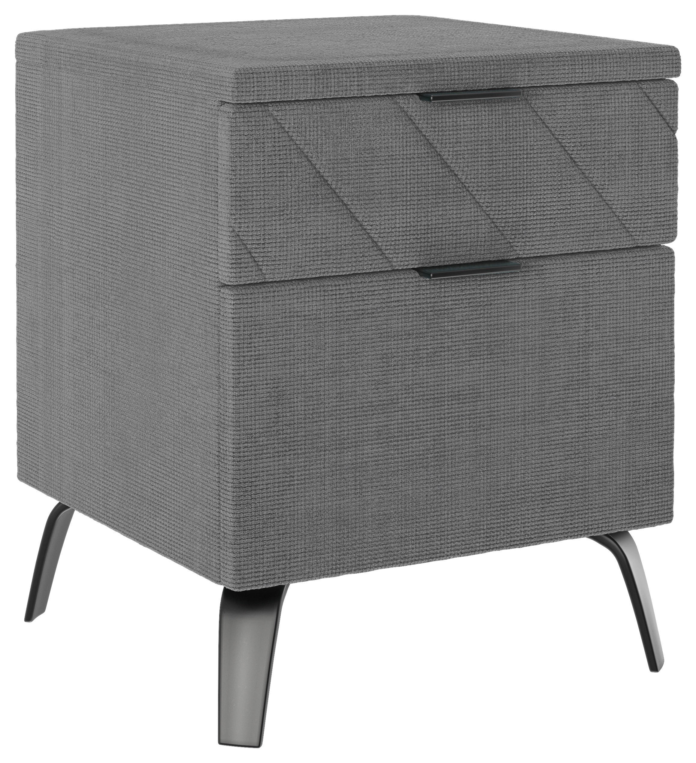 NACHTSCHRANK 44/55/44 cm  - Schwarz/Grau, Design, Textil/Metall (44/55/44cm) - Esposa