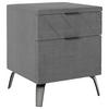 NACHTSCHRANK 44/55/44 cm  - Schwarz/Grau, Design, Textil/Metall (44/55/44cm) - Esposa