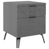 NACHTSCHRANK 44/55/44 cm  - Schwarz/Grau, Design, Textil/Metall (44/55/44cm) - Esposa