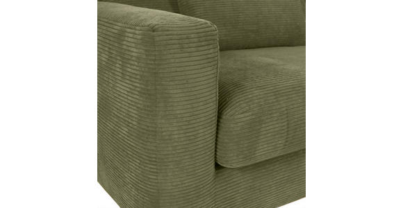 BIGSOFA Cord Dunkelgrün - Dunkelgrün/Schwarz, KONVENTIONELL, Kunststoff/Textil (260/66/115cm) - Carryhome