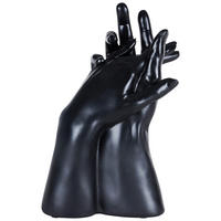 SCULPTURĂ - negru, Design, plastic (18/26/12cm) - Ambia Home
