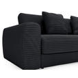 ECKSOFA  in Cord Schwarz  302/182 cm  - Schwarz, MODERN, Kunststoff/Textil (302/182cm) - Carryhome