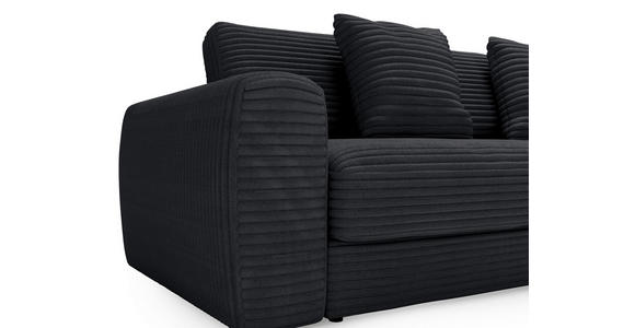 ECKSOFA in Cord Schwarz 302/182 cm - Schwarz, MODERN, Kunststoff/Textil (302/182cm) - Carryhome