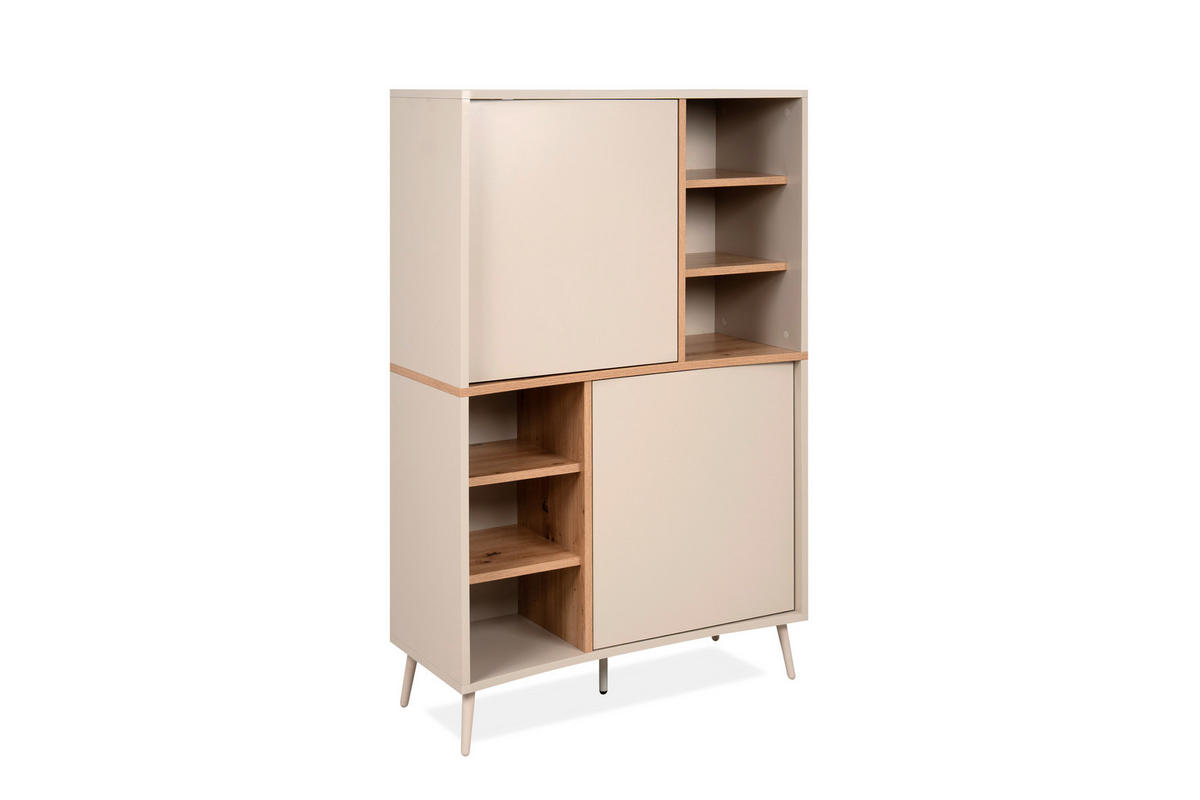 HIGHBOARD  90/140/37,5 cm  - Sandfarben/Eiche Artisan, Design, Holzwerkstoff/Kunststoff (90/140/37,5cm) - MID.YOU