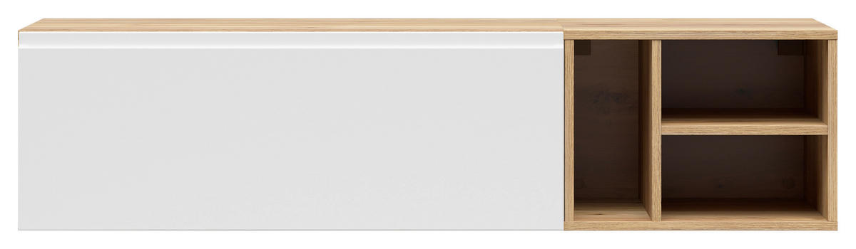 REGALELEMENT Weiß, Eichefarben  135/33/40 cm  - Eichefarben/Weiß, MODERN, Holzwerkstoff (135/33/40cm) - Carryhome