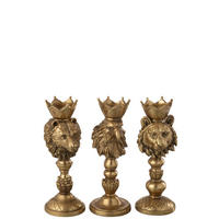 KERZENHALTER - Bronzefarben, Basics, Kunststoff (10/8,5/23cm) - Ambia Home