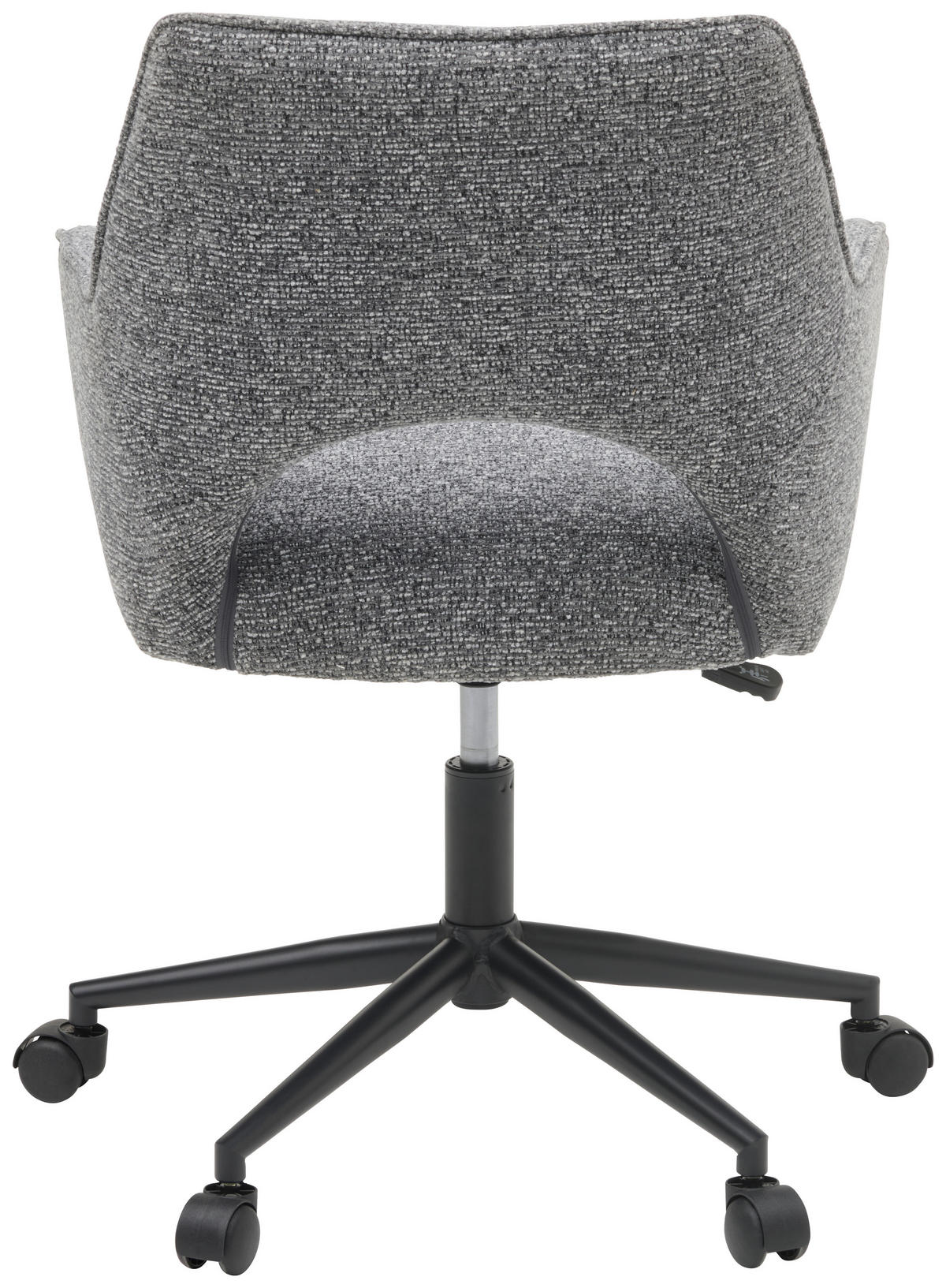 OTOČNÁ ŽIDLE, tkaná látka, černá, tmavě šedá - černá/tmavě šedá, Moderní, kov/textil (59/83-90/61,5cm) - MID.YOU