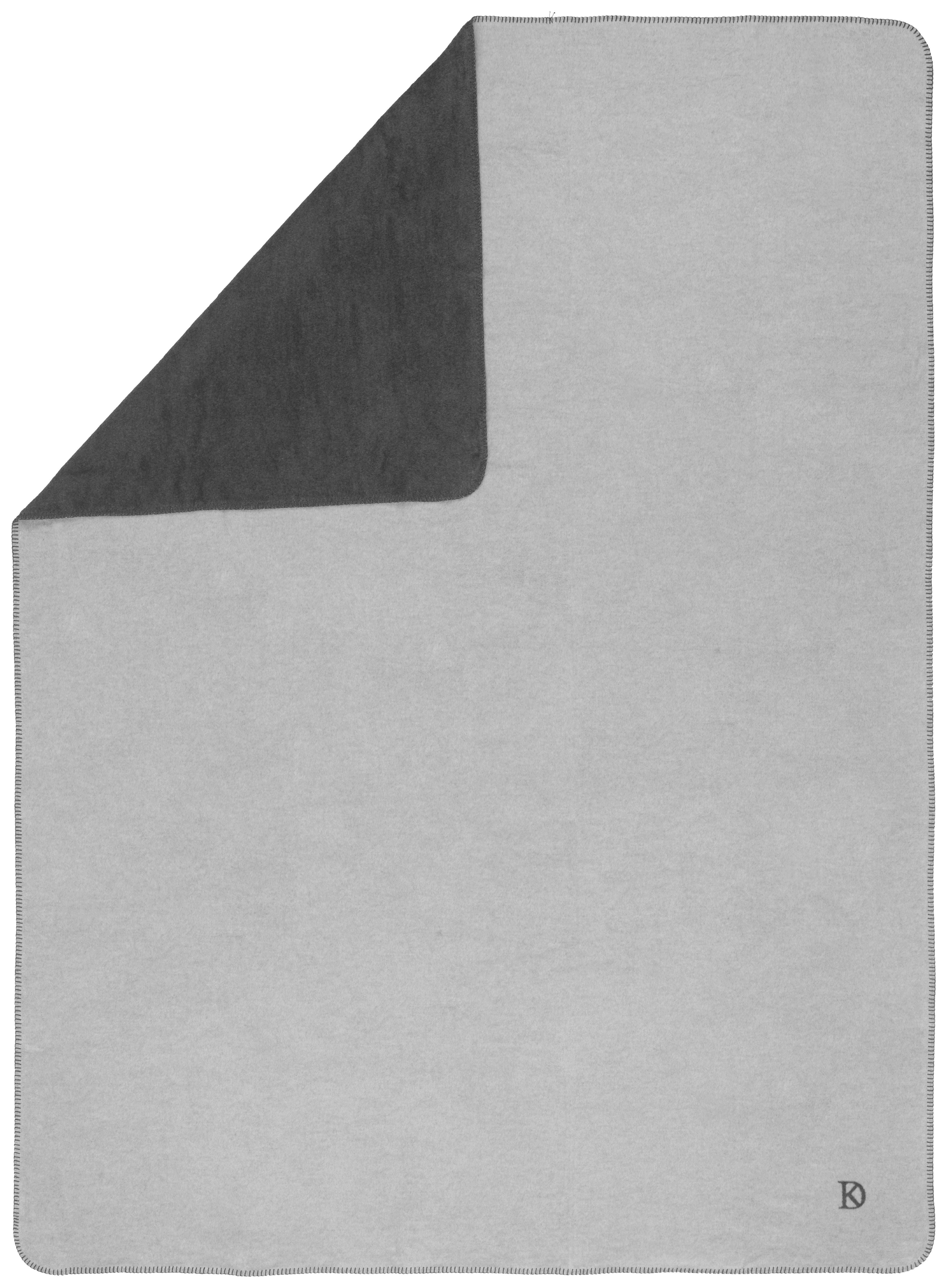 WOHNDECKE FRAME 150/200 cm  - Anthrazit/Silberfarben, Design, Textil (150/200cm) - Dieter Knoll