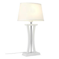 BORDSLAMPA 47/47 cm   - vit, Klassisk, metall/textil (47/47cm)