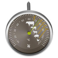 BRATENTHERMOMETER  - Silberfarben/Schwarz, Basics, Metall - WMF