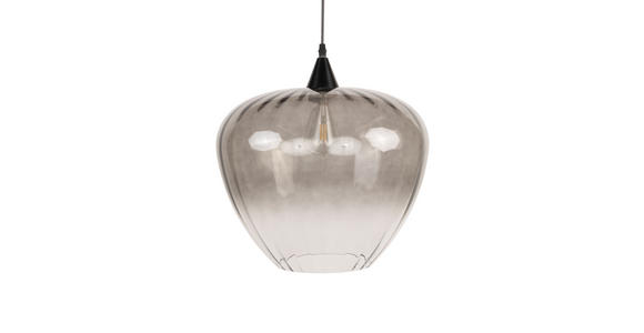 HÄNGELEUCHTE 40/150 cm  - Schwarz/Grau, Basics, Glas/Metall (40/150cm) - Dieter Knoll
