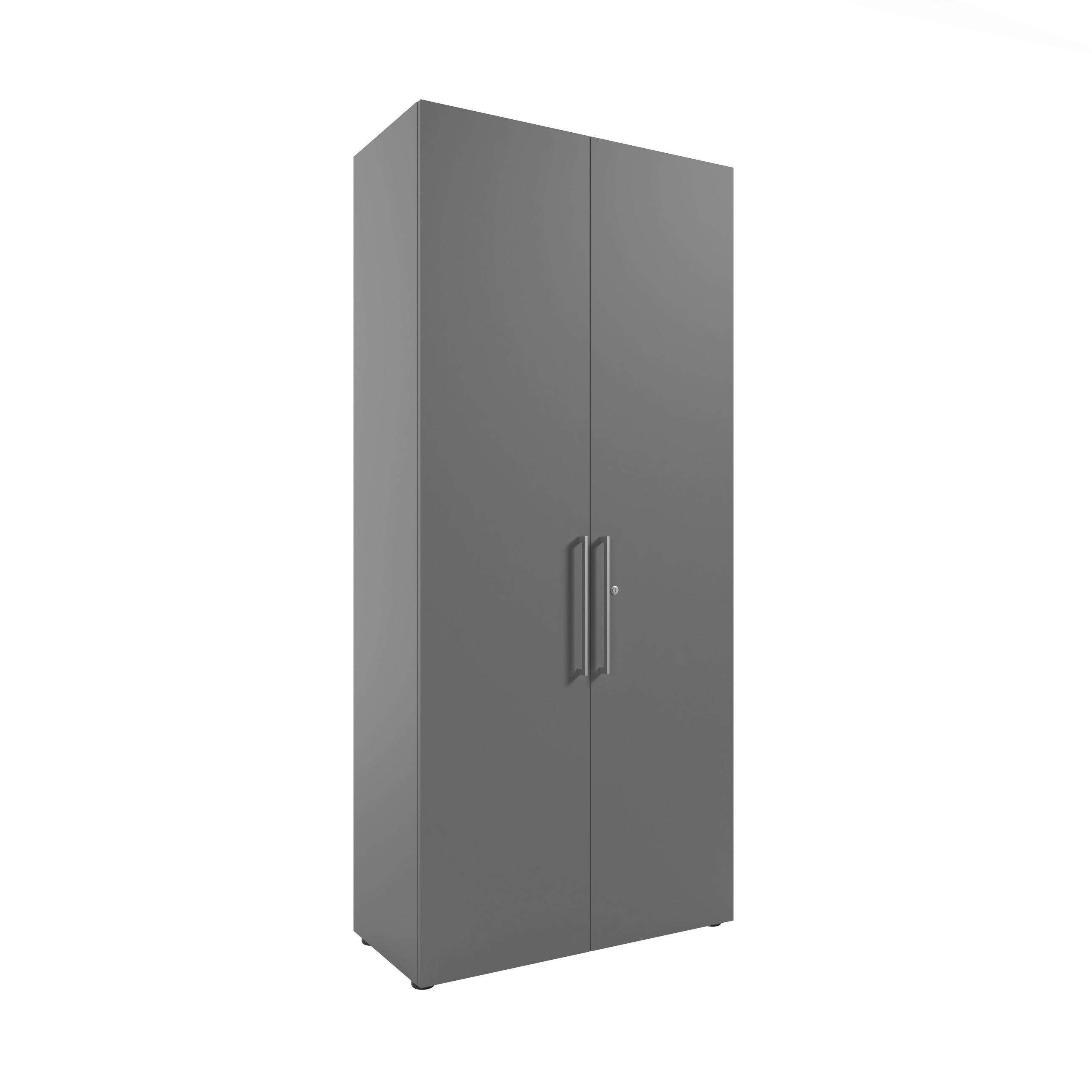 AKTENSCHRANK Grau - Grau, MODERN, Holzwerkstoff (89,8/201/42,9cm) - Novel