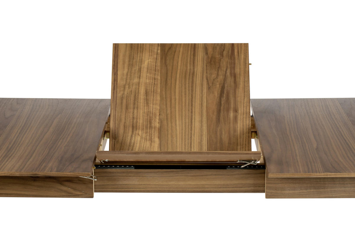 ESSTISCH Walnussfarben rechteckig  ausziehbar  - Walnussfarben, Basics, Holz/Holzwerkstoff (120/80/76cm) - Zuiver