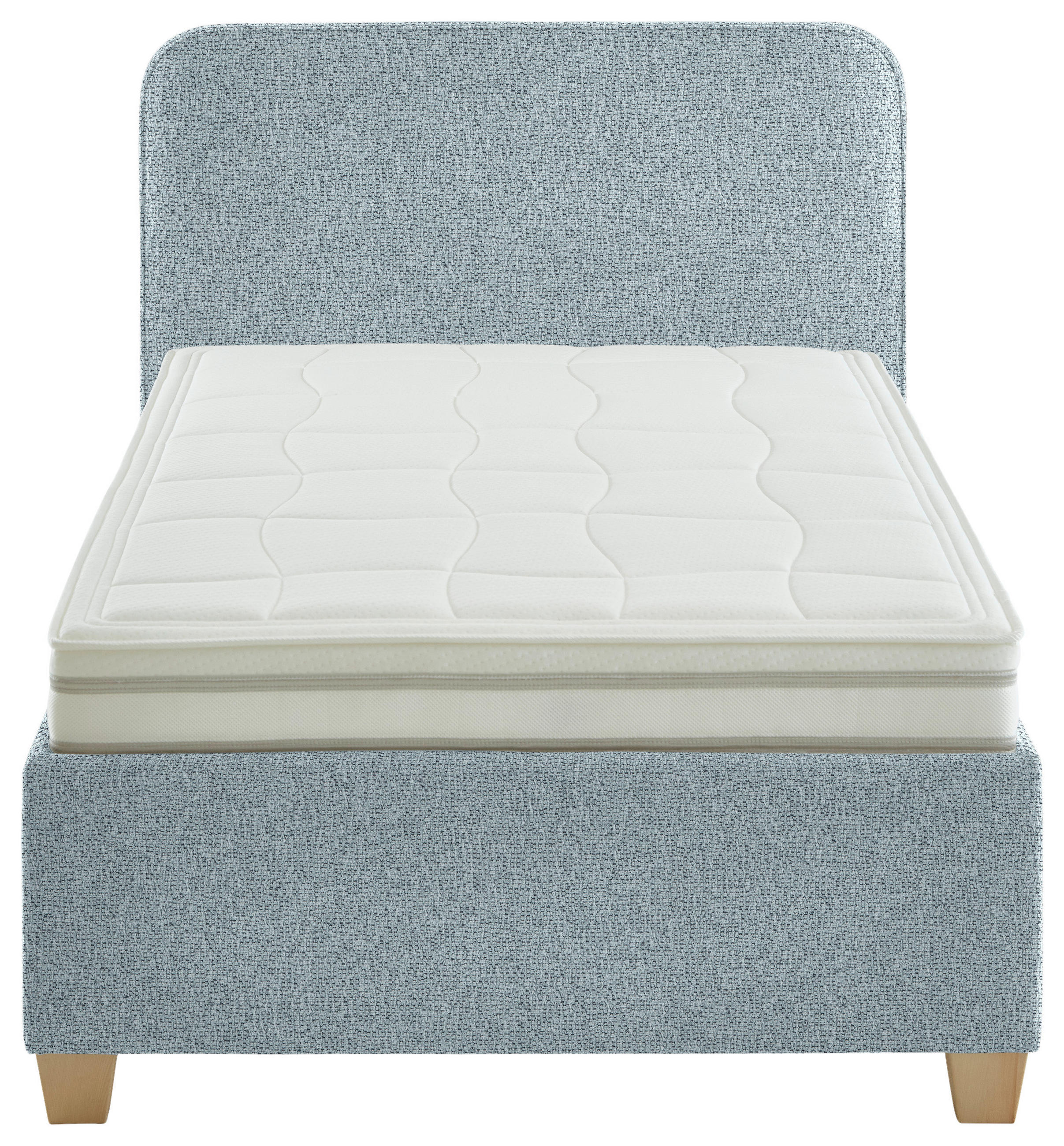 POLSTERBETT 140/200 cm  in Hellblau  - Weiss/Hellblau, Konventionell, Holz/Textil (140/200cm) - Beldomo - Sleep
