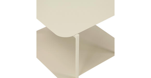BEISTELLTISCH 48,4/45/40 cm Creme quadratisch  - Creme, Design, Metall (48,4/45/40cm) - Carryhome