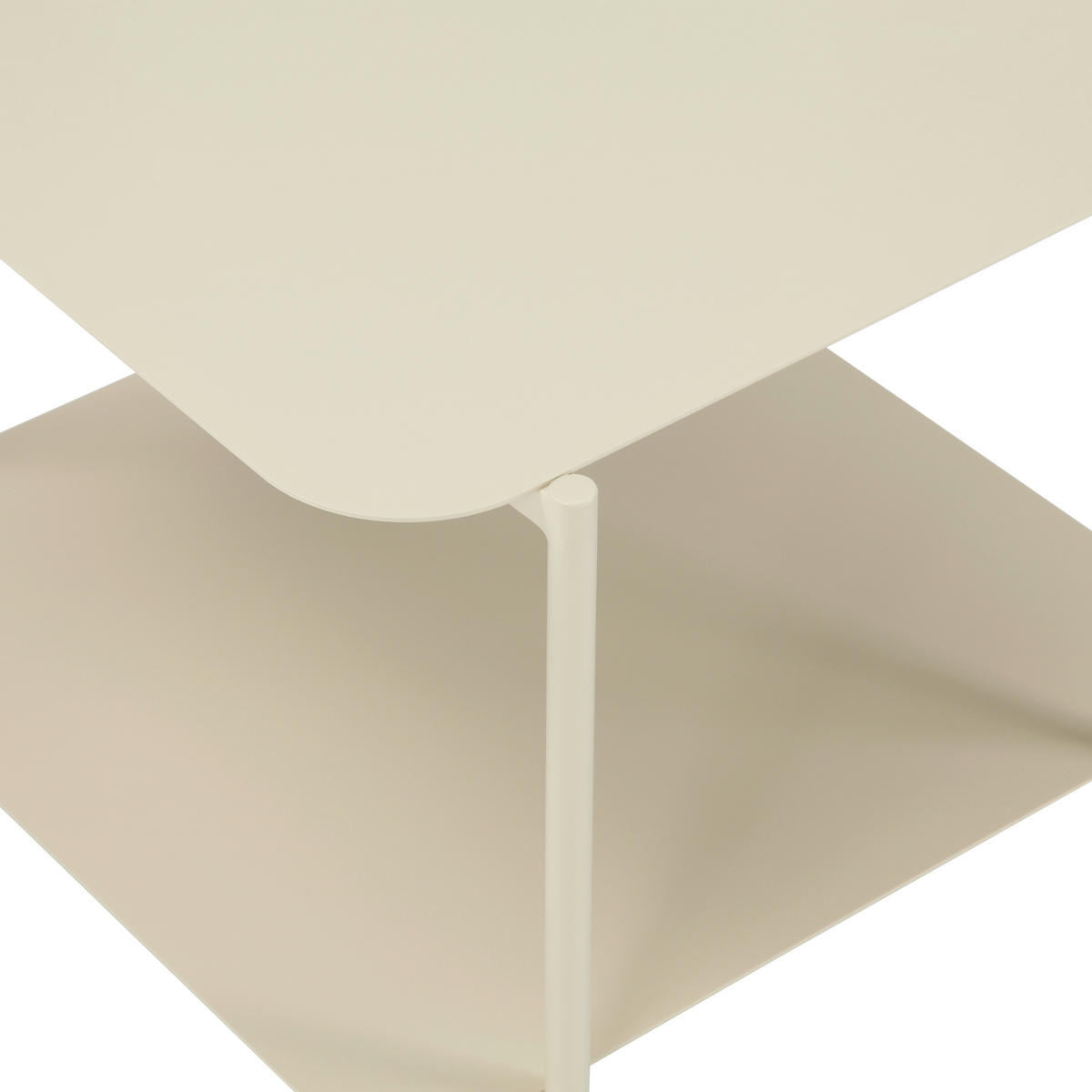 BEISTELLTISCH 48,4/45/40 cm Creme quadratisch  - Creme, Design, Metall (48,4/45/40cm) - Carryhome