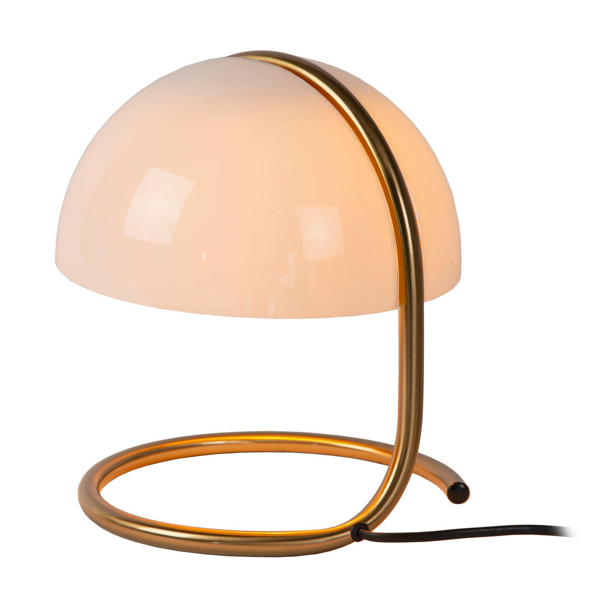 TISCHLEUCHTE Cato 23.5/23.5/25 cm   - Messingfarben/Weiß, Design, Glas/Metall (23.5/23.5/25cm) - Lucide