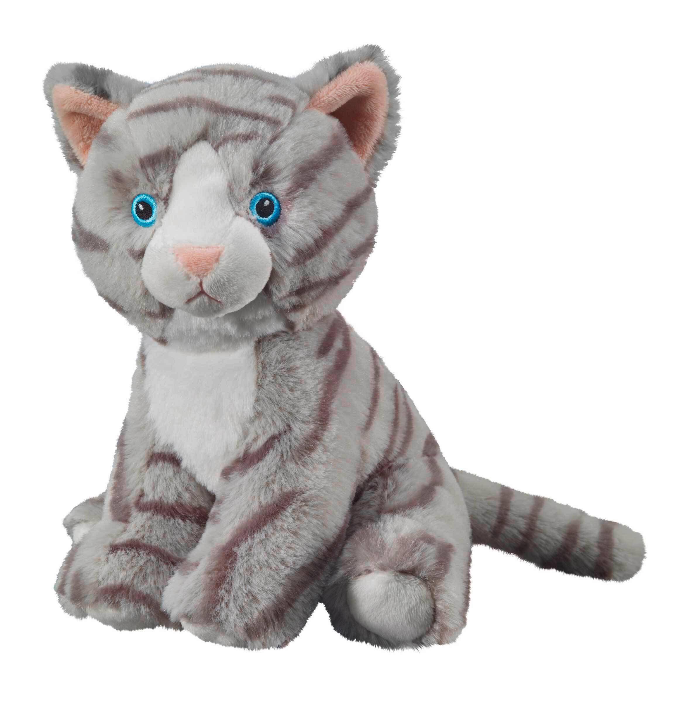 KUSCHELTIER ÖKO-Line Katze - Weiß/Grau, Basics, Kunststoff (20 cmcm)
