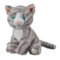 KUSCHELTIER ÖKO-Line Katze  - Weiß/Grau, Basics, Kunststoff (20 cmcm)