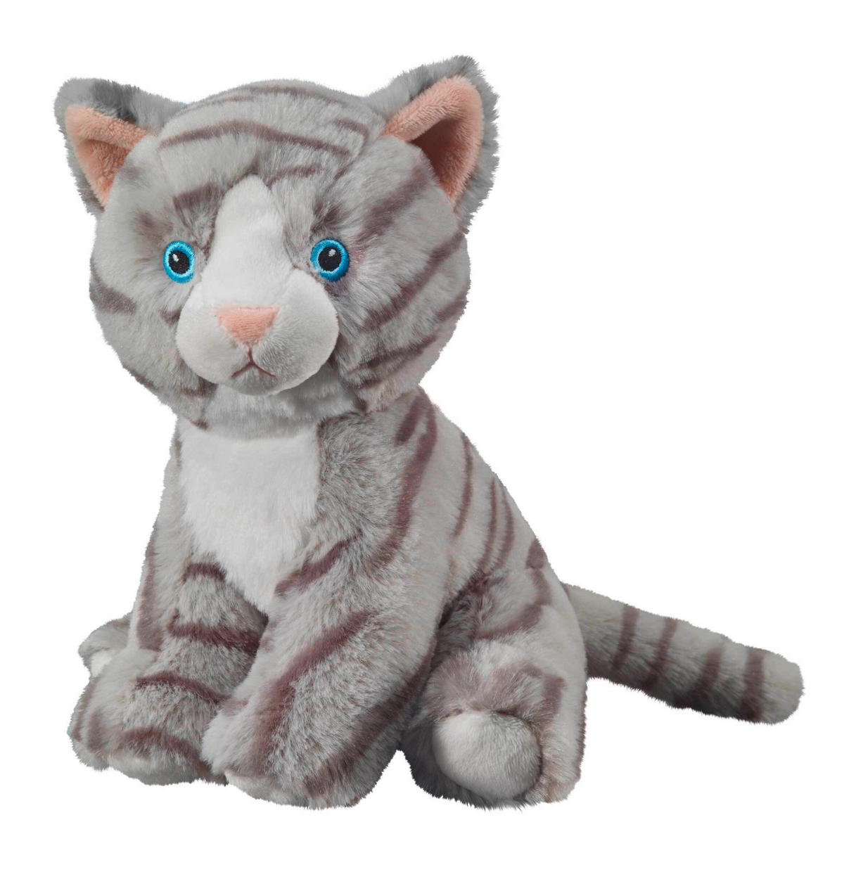 KUSCHELTIER ÖKO-Line Katze  - Weiß/Grau, Basics, Kunststoff (20 cmcm)
