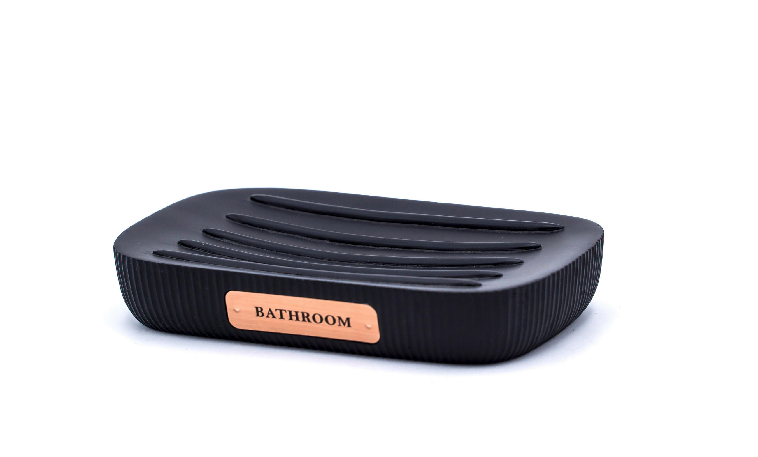 SEIFENSCHALE Metall, Kunststoff  - Schwarz/Kupferfarben, Basics, Kunststoff/Metall (12,8/2,2/8,3cm) - Sadena