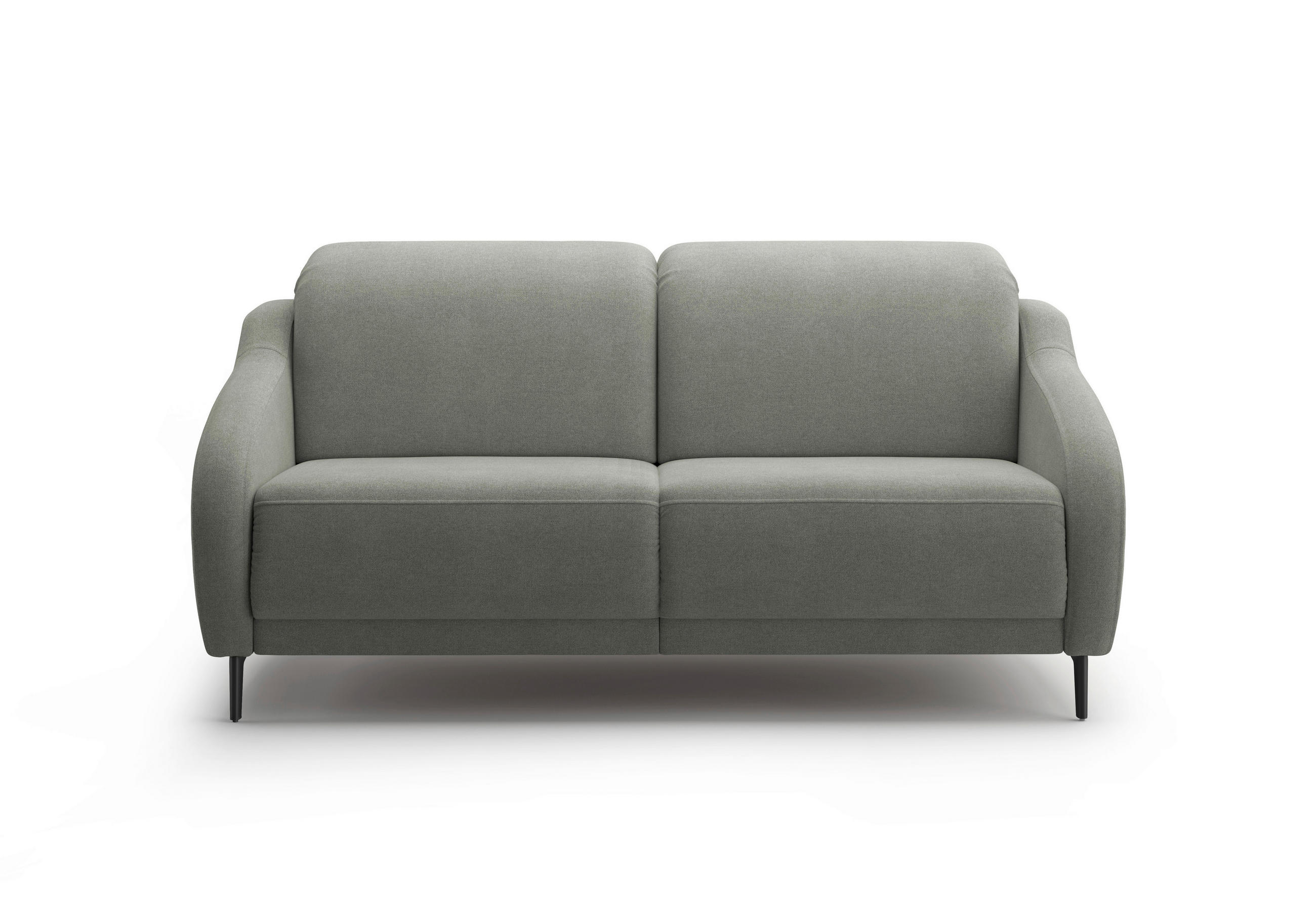 3-SITZER-SOFA in Mikrofaser Schlammfarben  - Schlammfarben/Schwarz, MODERN, Textil/Metall (192/93/104cm) - Sit & More