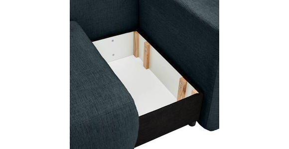 CHAISELONGUE Chenille Dunkelblau  - Schwarz/Dunkelblau, KONVENTIONELL, Kunststoff/Textil (171/73/93cm) - Carryhome