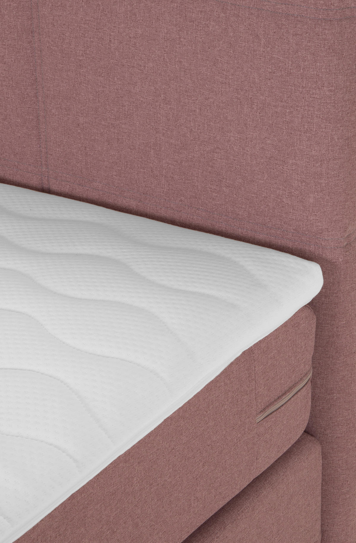 BOXSPRINGBETT 90/200 cm  in Altrosa  - Schwarz/Altrosa, Design, Kunststoff/Textil (90/200cm) - Welnova