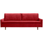 SCHLAFSOFA in Textil Rot  - Eichefarben/Rot, KONVENTIONELL, Holz/Textil (220/85/98cm) - Carryhome