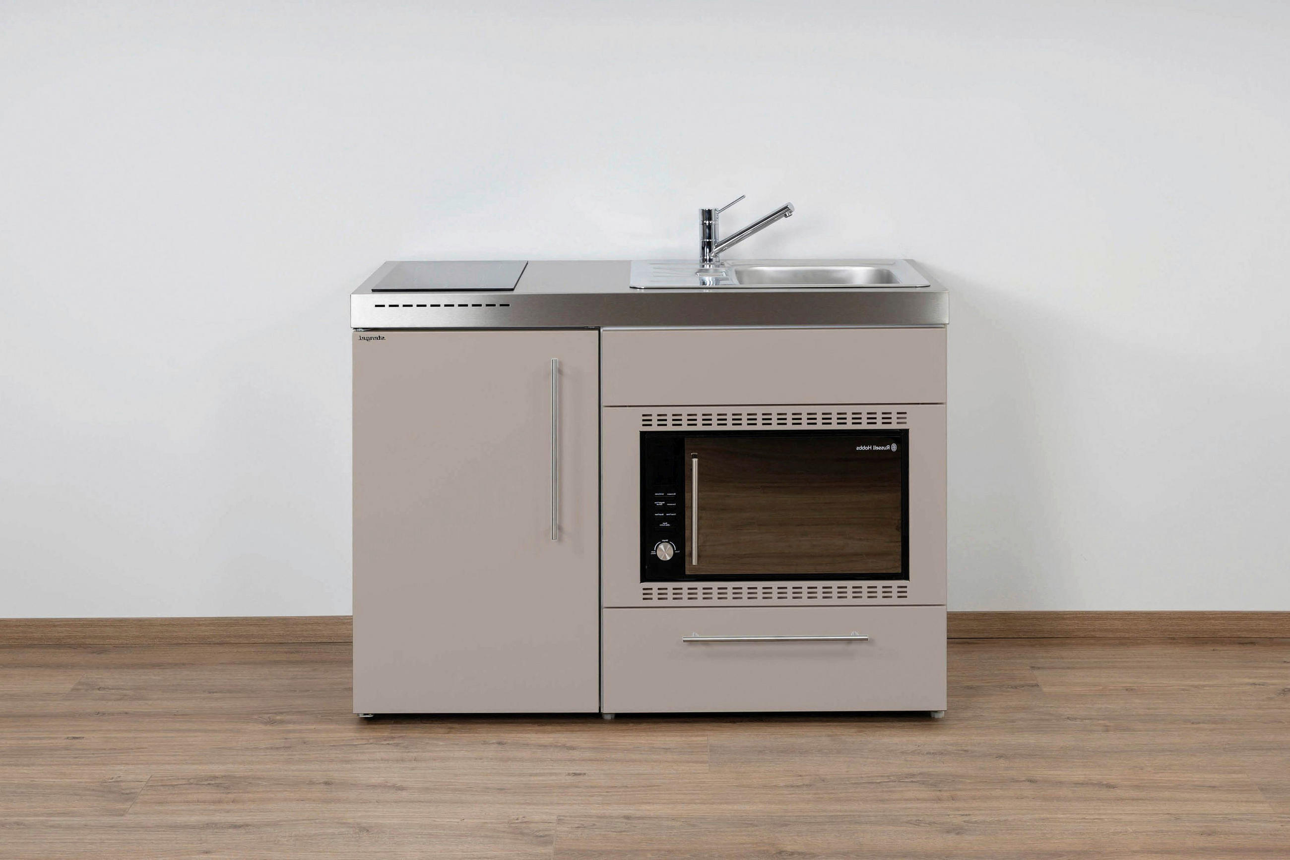 MINIKÜCHE  120/89/60 cm  in Sandfarben  - Sandfarben/Edelstahlfarben, Basics, Metall (120/89/60cm)