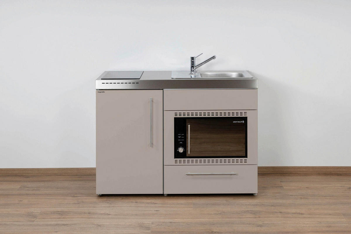 MINIKÜCHE  120/89/60 cm  in Sandfarben  - Sandfarben/Edelstahlfarben, Basics, Metall (120/89/60cm)