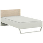 BETT 120/200 cm  in Weiß, Sandfarben  - Sandfarben/Weiß, Design, Holzwerkstoff/Textil (120/200cm) - Cantus