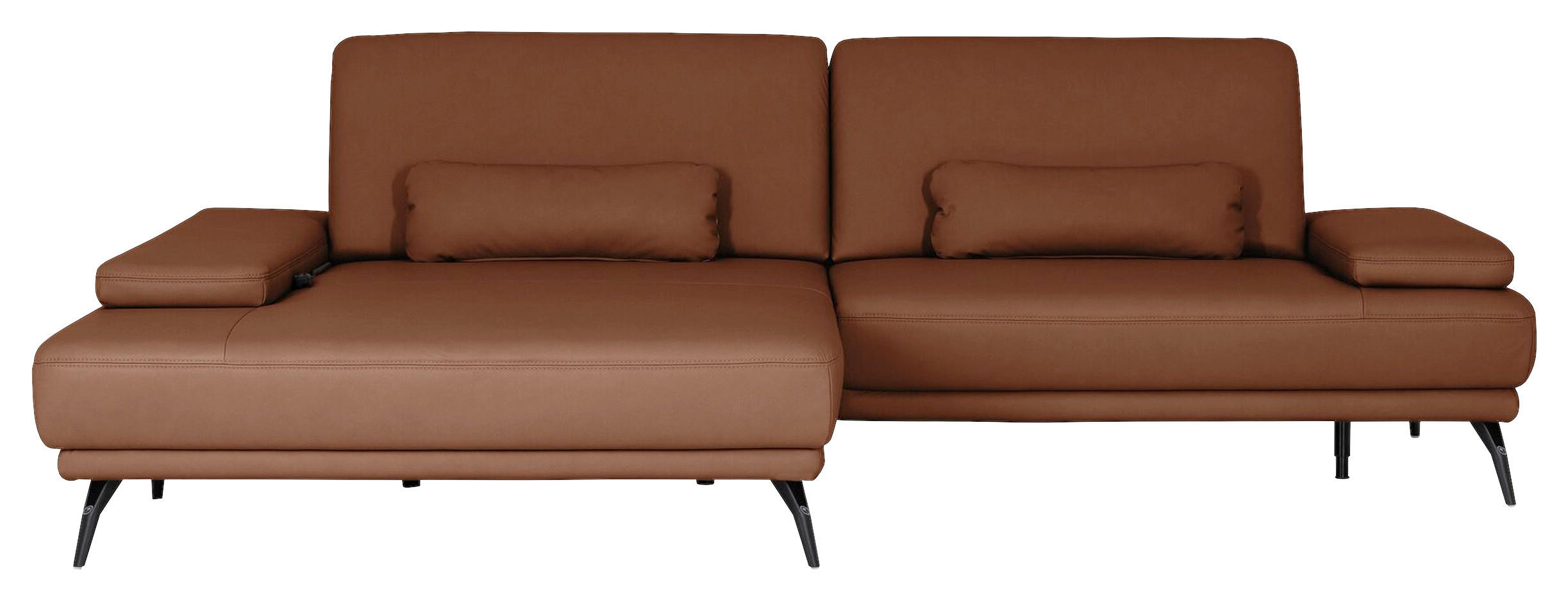 ECKSOFA JOOP! STUDIO in Echtleder Braun  180/301 cm  - Schwarz/Braun, KONVENTIONELL, Leder/Metall (180/301cm) - Joop!